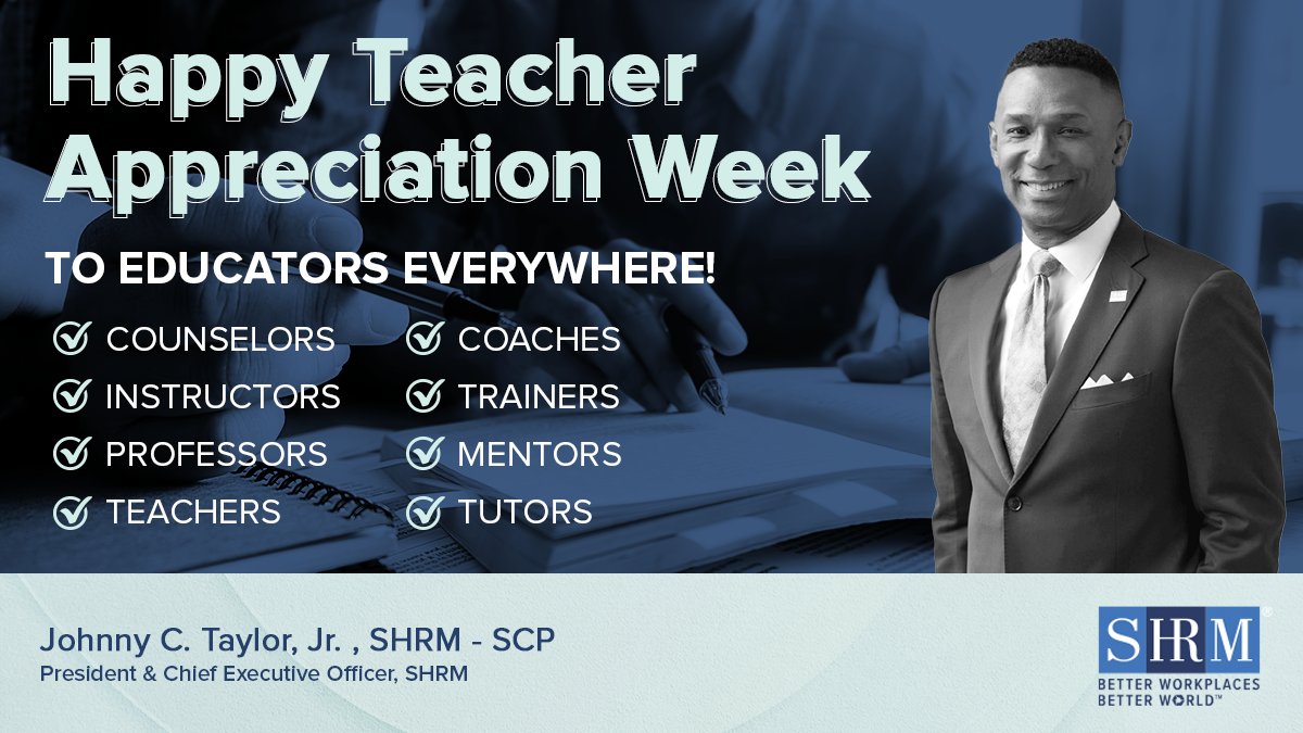 JohnnyCTaylorJr's tweet photo. We all know a good teacher can come from anywhere. This #TeacherApperciationWeek, we honor those who influence and inspire our next generation. How are you thanking a teacher this week? https://t.co/EpbZWYnLyv