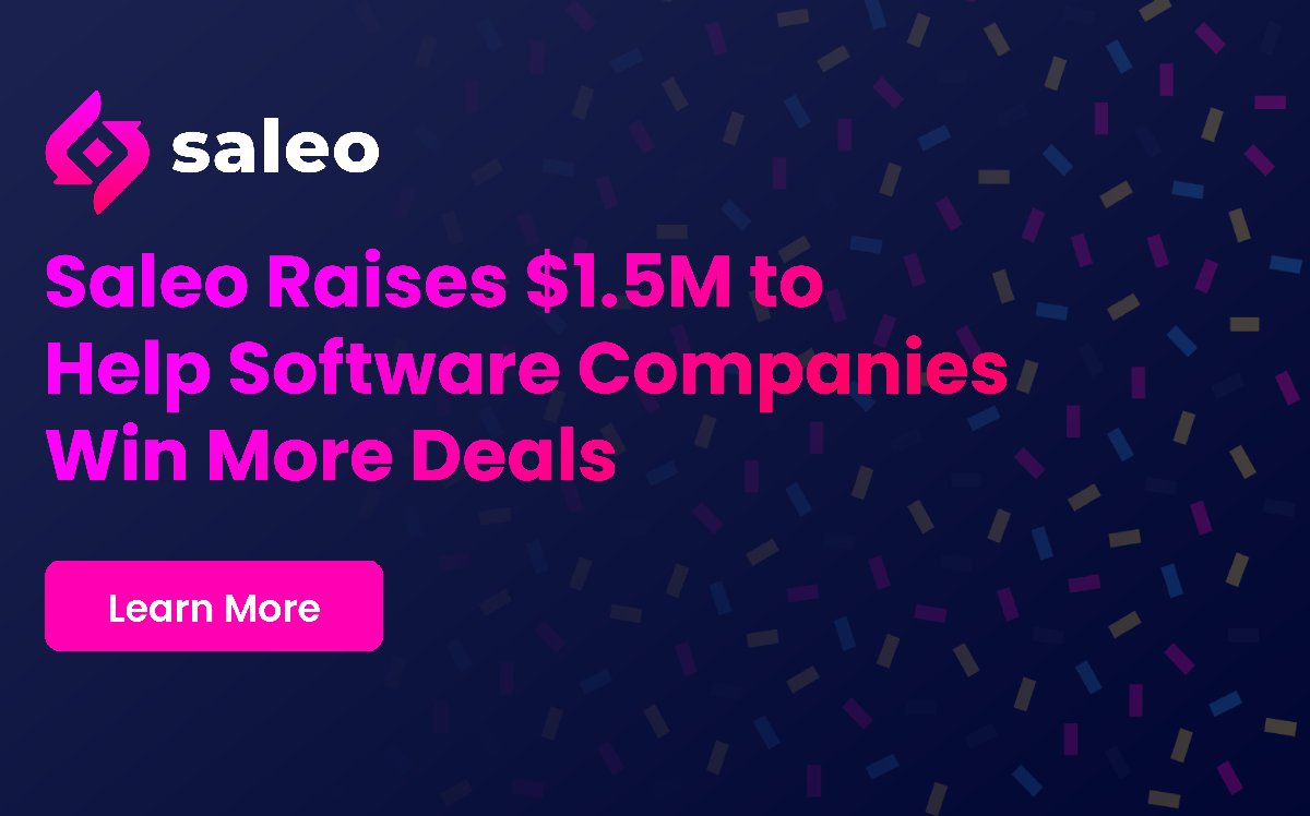 getSaleo's tweet photo. Big News! Saleo raises $1.5M to help software companies win more deals!

We are the #1 sales demo experience platform helping software companies create incredible data complete demos, directly within their live SaaS product.

https://t.co/VCNL8KgafC

#funding #presales #b2bsales https://t.co/gIKgRAvPXr