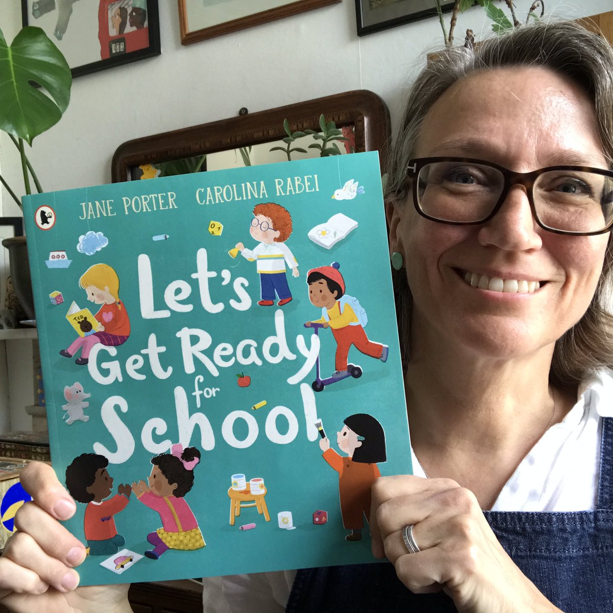 I got the @uksla longlisting news and the paperback edition at the same time! #LetsGetReadyForSchool by me and @CarolinaRabei is out in paperback with @BIGPictureBooks on August 4th. I hope it will help lots of children approach school feeling calm and optimistic.