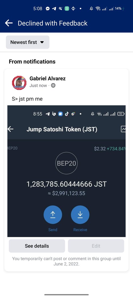 Gustvo28's tweet photo. @CryptoWhale Selling my jst dm me lets negotiate https://t.co/peuJqRZSb5