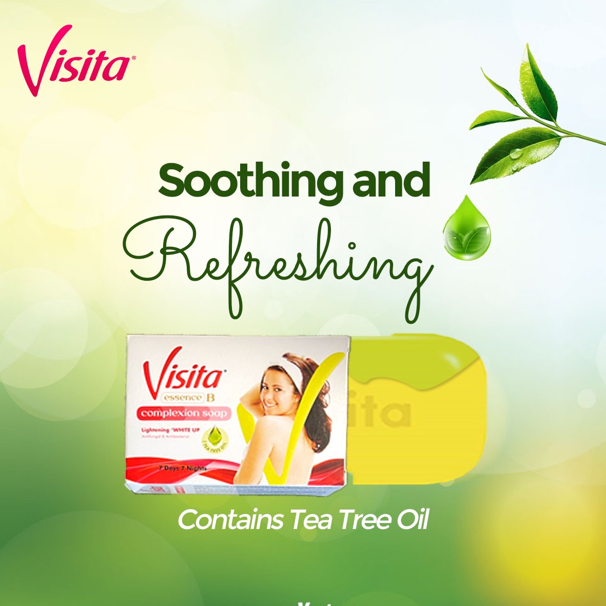 Visita_essence's tweet photo. Soothe you skin with some Tea Tree oil goodness when you use the Visita Complexion Soap. It fades dark spots, leaving you glowing with confidence 
.
#acne #spots #glow #glowupchallenge #glowgeng #glowkit #glowbaby #glowup #glowingskin https://t.co/QZKqKKVUUS