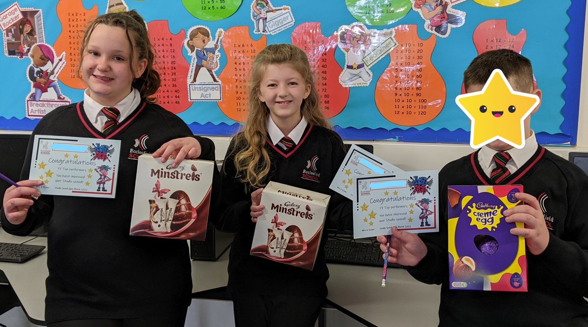 EccoNumeracy's tweet photo. Some of our fantastic winners from our competition to increase speed in answering times tables questions on TTRockstars.  Amazing work - well done to all our winners!! @OfficialEcco @EccoMaths @MrsDeanDT @RennicksMiss @steph_mccoy7 https://t.co/bxf8FDSyYL