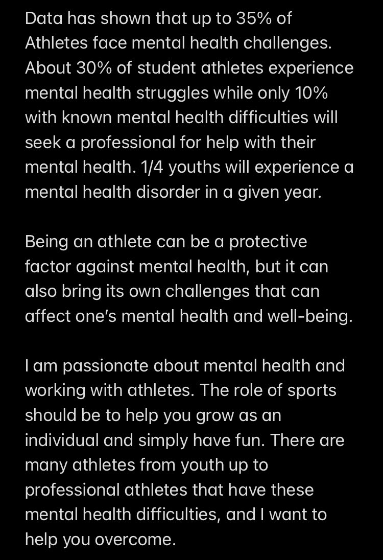 zvanny17's tweet photo. I’m so excited for what lies ahead! I’m passionate about mental health and working with athletes! 
Excited to dedicate my work in mental health to you! 
⬇️⬇️ https://t.co/Ql8O3KsFJA
