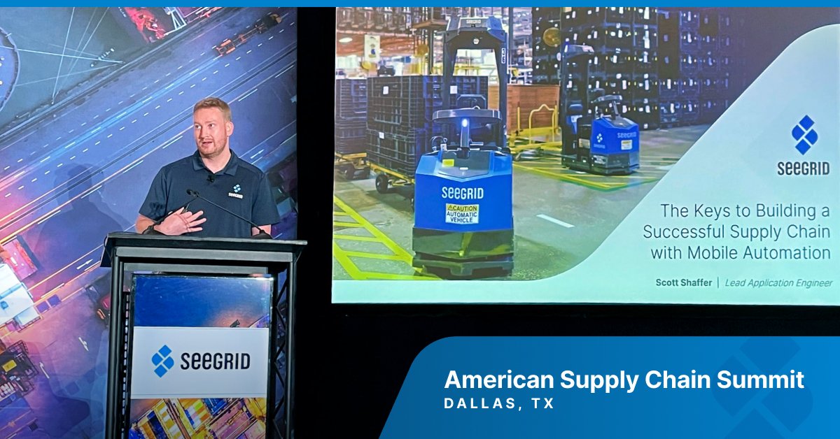 Seegrid (@seegrid) on Twitter photo Connected with supply chain leaders at <a href="/GenerisGP/">Generis Group</a> #SupplyChainUS22 Summit where Lead Application Engineer Scott Shaffer presented how building a successful supply chain goes beyond the hardware. Learn more about the importance of intelligent automation: hubs.ly/Q019CwKF0 Connected with supply chain leaders at <a href="/GenerisGP/">Generis Group</a> #SupplyChainUS22 Summit where Lead Application Engineer Scott Shaffer presented how building a successful supply chain goes beyond the hardware. Learn more about the importance of intelligent automation: hubs.ly/Q019CwKF0