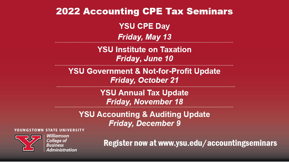 The Williamson College of Business Administration is currently offering the following seminars to enhance your skills, and continue your education. Click here to register! bit.ly/3w3uZ3q