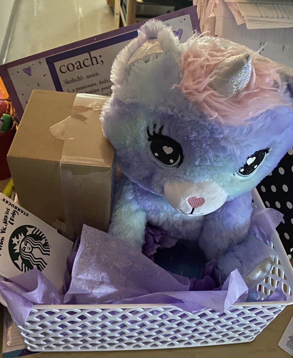 Teacher Appreciation gift from the <a href="/EHSSoccerGirls1/">EHS Lady Lions Soccer</a> 😭💜 I absolutely adore these girls! They are the sweetest! 💜