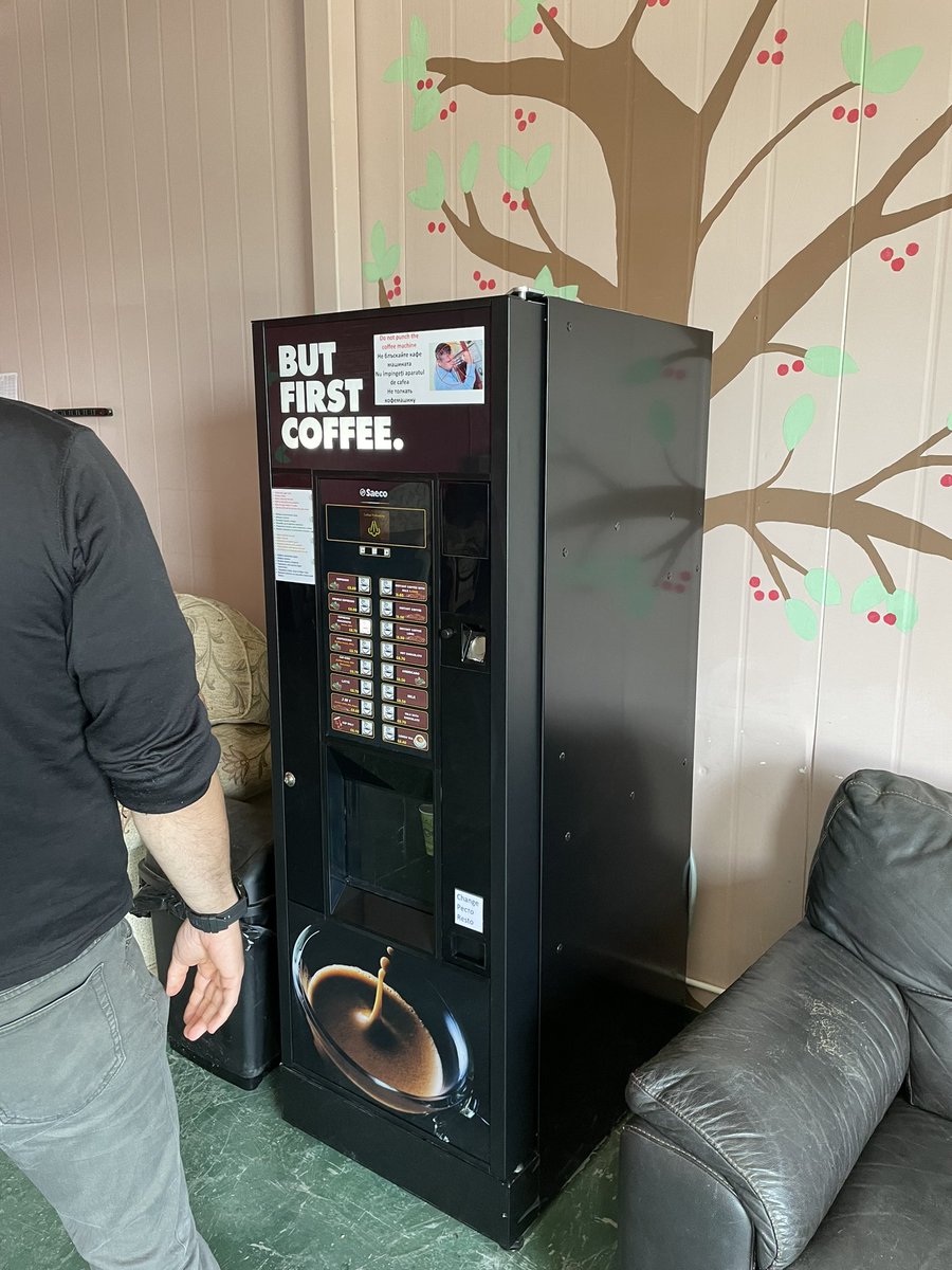 A little pick me up to start your day! Our worker welfare made a request for a coffee machine last season- so here it is! #workerwelfare #seasonalworkers #coffee