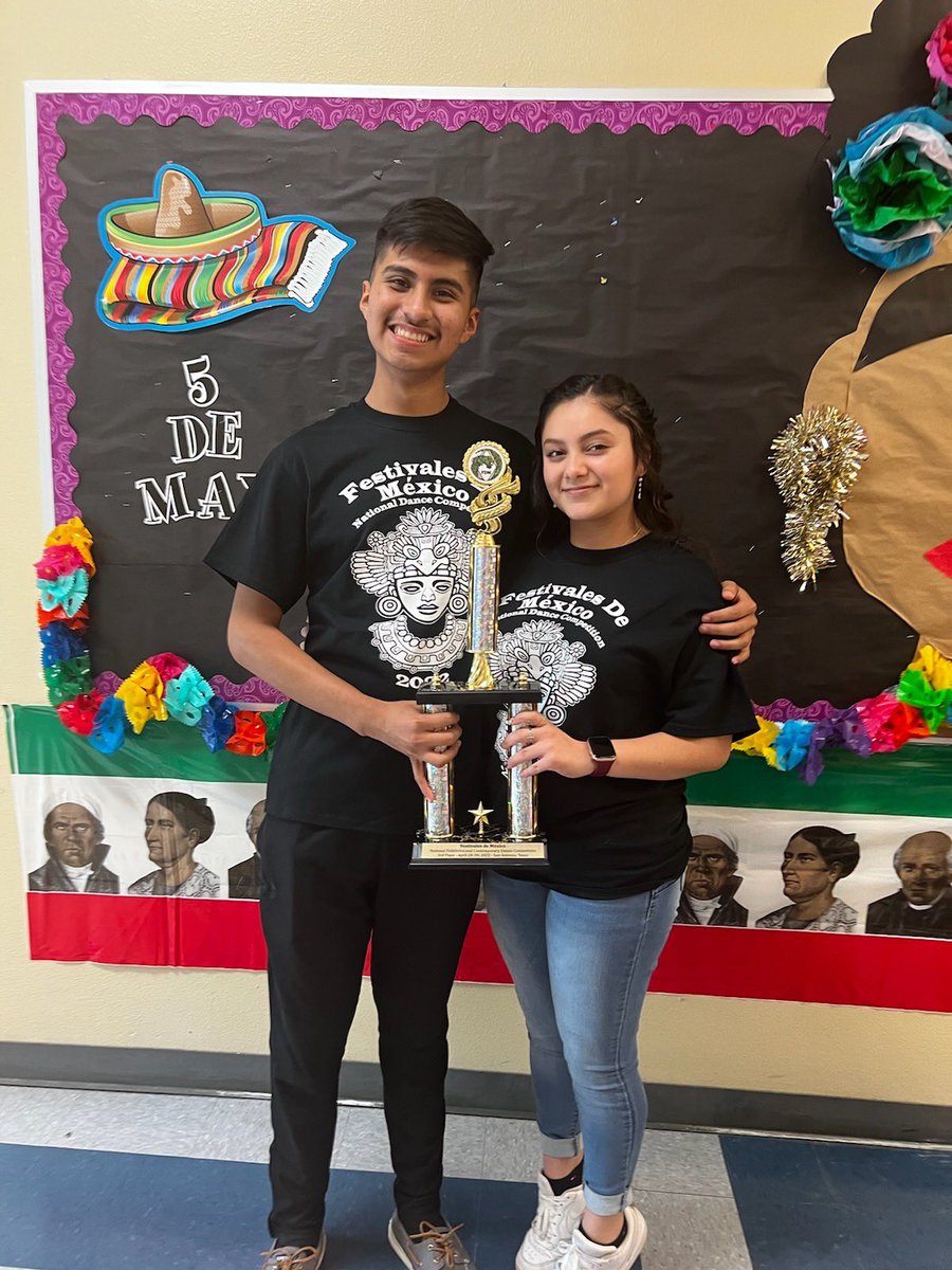 A huge shout out to the newly forms Travis Folklorico who attended the Festivales de Mexico National Folklorico and Contemporary Dance Competition and received 3rd place. Thank you to the students and their sponsor Mrs. Jepsen for their hard work.