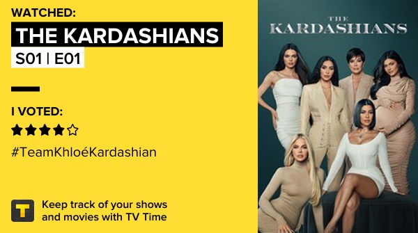 ddlblackburn's tweet photo. I've just watched episode S01 | E01 of The Kardashians! https://t.co/7jfzvfySTH #tvtime https://t.co/WADAebgagr