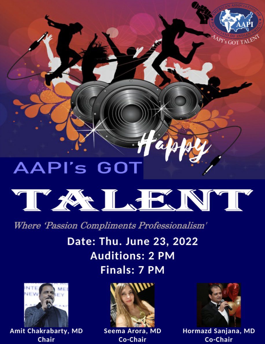 MsrfAapi's tweet photo. Show off your talent at AAPI’s Got Talent at the 2022 AAPI National Convention! Submit audition video to amitaapi2020@gmail.com with name/age of participants, name of coordinator/choreo, act type/length, contact person info, and act description. Deadline to submit is May 15 https://t.co/jKw83v5GDU