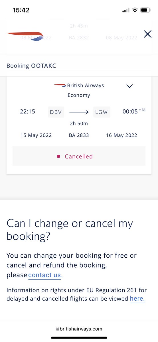 ellen_maunder's tweet photo. @British_Airways we have booked hotel, flights and Gatwick hotel with you. No alternative options to change flights and customer services won’t answer calls. If we cancel entire holiday and rebook elsewhere, will we get a full refund? https://t.co/fdQT4HNdno