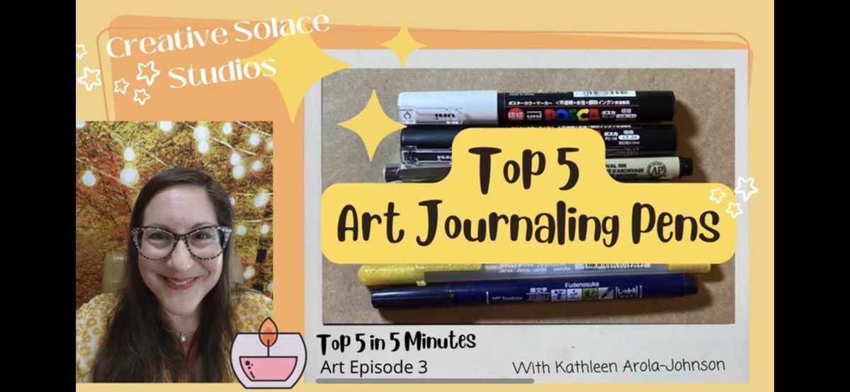 cre8tivesolace's tweet photo. Top 5 Art Journaling Pens https://t.co/obCK6omvdS via @YouTube #artsupplies #artpens #pens #artjournal #artjournaling #lettering #drawing #artvideo #arttutorial #posca #gellyroll #micron #signo #fudenosuke #tombow #pigmamicron #sakura #creativesolacestudios #kathleenarolajohnson https://t.co/hQNciXzUi7