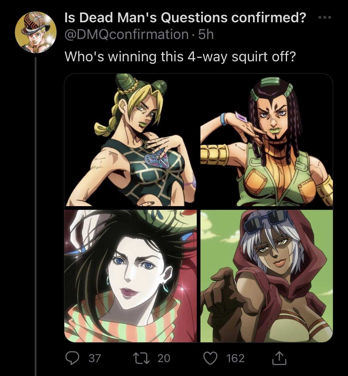 Is Dead Man's Questions confirmed? on X: Twerk contest between Jolyne and  Yasuho, covered in oil. Who's winning?  / X