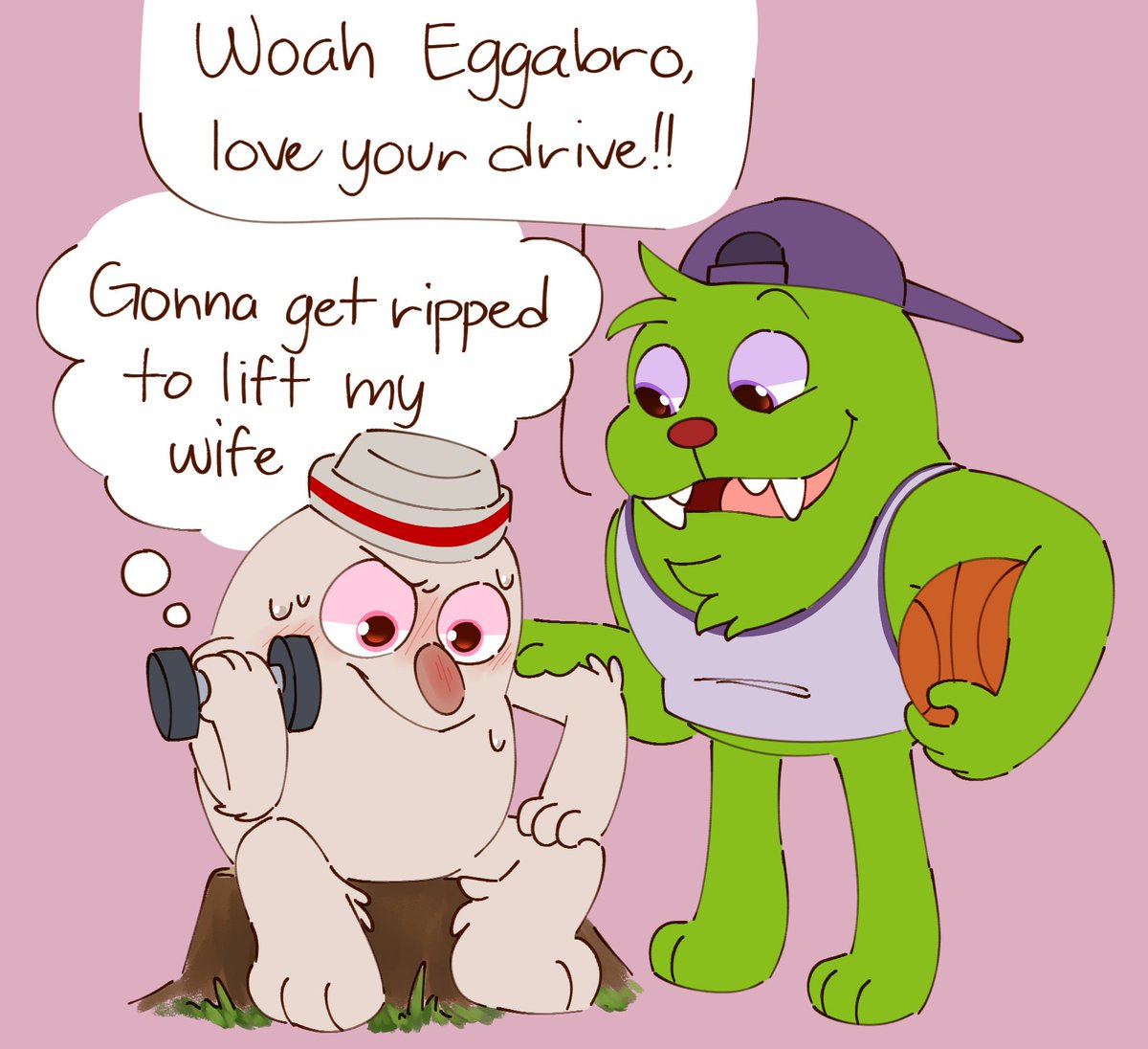 played #Bugsnax again since the dlc came out so i had to draw the egg <3 