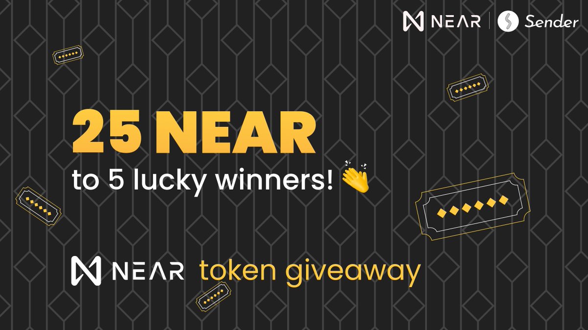 🪂 #Sender Weekly #Giveaway 🪂

25 NEAR to 5 lucky winners! 😎

To Enter:
✅ Follow #Sender Wallet
❤️ Like, RT &amp; Tag 3 Friends  
📬 Drop your #NEAR address 

⏰ Winners will be picked in 72 hours

#NEAR #Giveaways #senderwallet #sender #nearNFTs