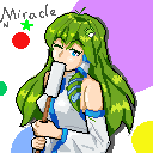 KarNghi's tweet photo. #touhouproject low quality green reimu https://t.co/vRr3qxttzn
