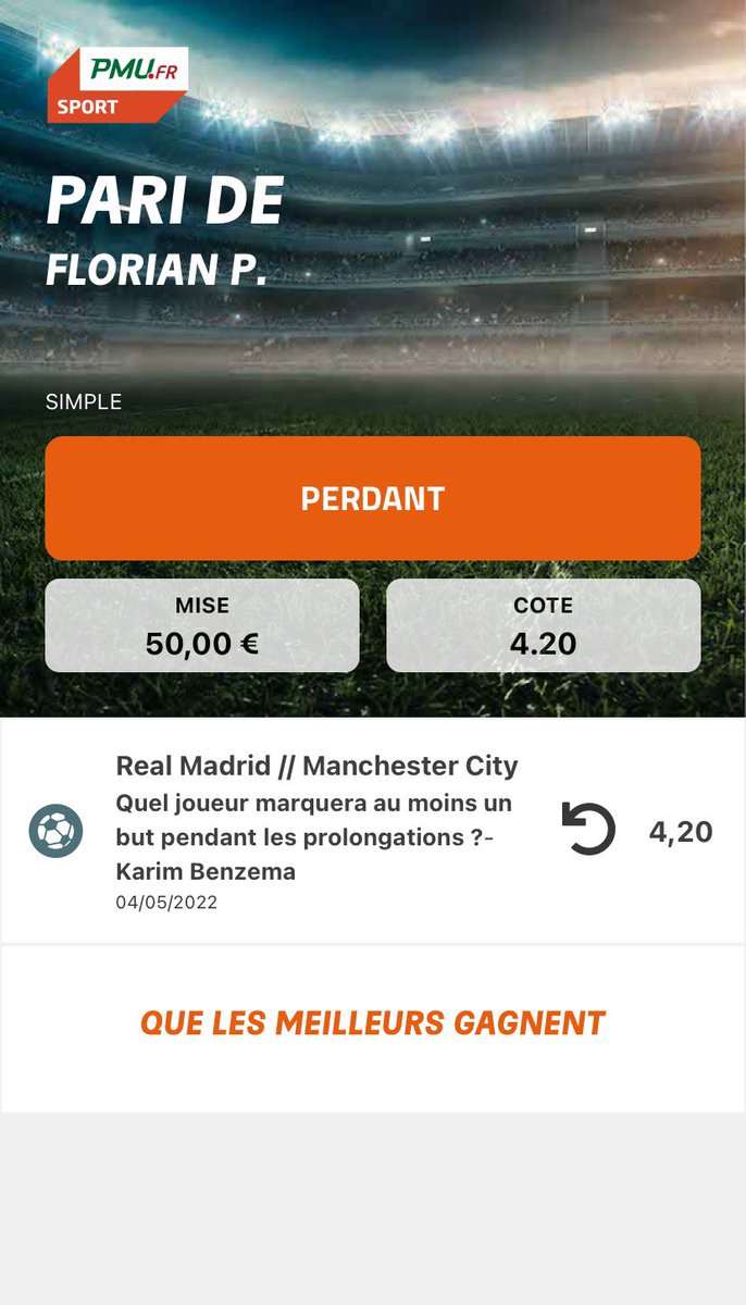 FloPapin's tweet photo. @PMU_Sport HONTEUX !!! 😡😡
23h01 je joue Benzema buteur, le penalty n’avait toujours pas été sifflé ! 23h03 but de Benzema ! Mon pari et donc gagnant, 23h30 l’argent était sur mon compte PMU ! 1h37 Il me rembourse en me disant que mon pari est considéré comme pari tardif.. https://t.co/D52WpF1gBJ