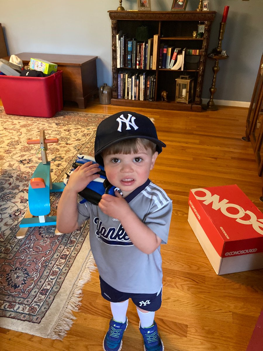 ahaines0915's tweet photo. Career day at preschool - Dawson ready for the 2040 draft #futureyankee @Yankees https://t.co/crrgcRnTjo