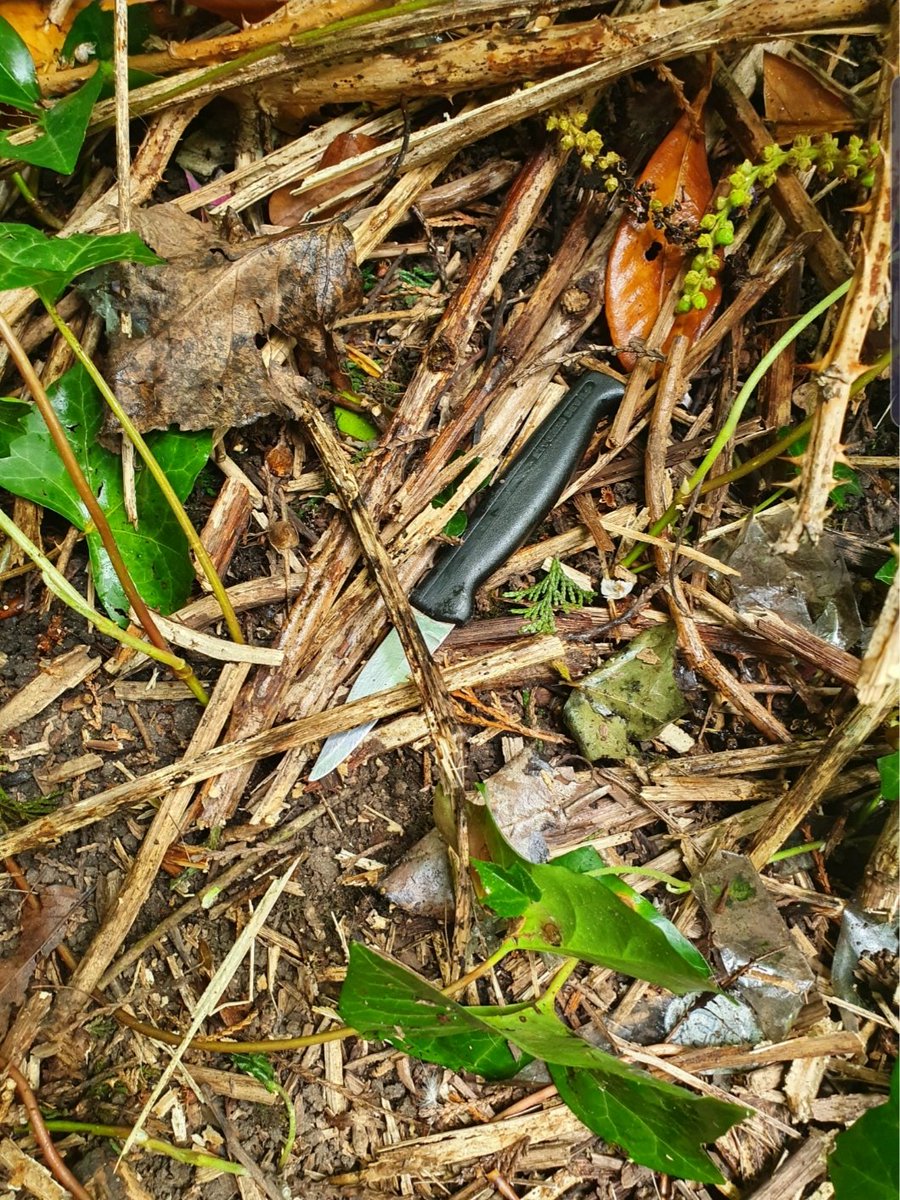 BE_NTF's tweet photo. Team 1: Officers conducted weapon and drug sweep around Reddings Lane Park. This knife was found near to the childs play area. Drug use and other crime was found throughout the park. Remember you can report crime or ASB via 101 or Online Reporting.
#Oneknifeonelife https://t.co/y73gyTqTaQ