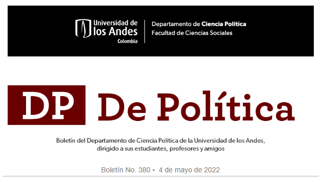 CPolUniandes's tweet photo. 🆕El Boletín DePolítica N°380 trae aportes de 
@afparraa y #CarlosRamírez profesores de @CPolUniandes, #ElDato de la semana viene por cuenta de #Política&amp;Redes y la #NotaEstudiantil de #LauraArias, noticias y más.🗞️ 

Accede a la última edición aquí:⬇️
https://t.co/3rLgEAsTTq https://t.co/A67Oq25IOA