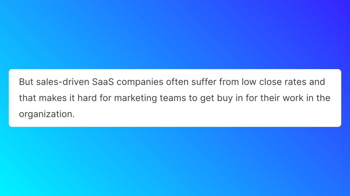 4/ Niche downIt's unlikely your content appeals to everybody.: SaaS employees: Sales-led enterprise SaaS marketers: Marketers: Hirers of content agenciesSpeak to someone specific and earn their trust.Examples:  @poweredbysearch;  @growthmachine__