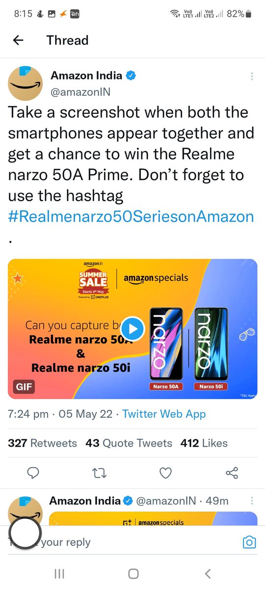 iamdmandal's tweet photo. #Realmenarzo50SeriesonAmazon https://t.co/7WwluQvyXX
