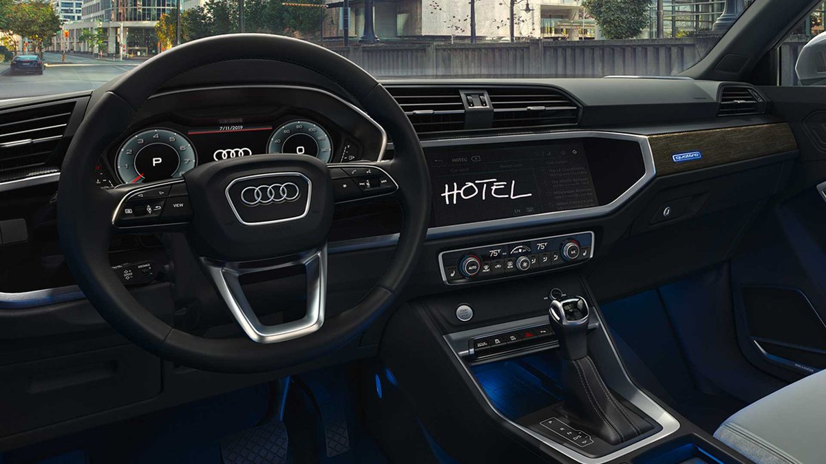 Access your contacts, messages, playlists, and more with just a touch, scroll, or swipe. In addition, the system icons be arranged to fit your needs. Dare to make life easier in the 2022 #Audi #Q3.  bit.ly/3F9RSWO