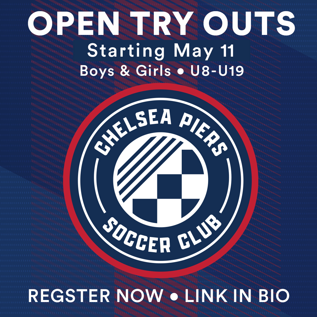 Open Chelsea Piers Soccer Club Tryouts on May 11. Link in bio to sign up! #soccer #tryouts #cpsc #chelseapiers #nyc