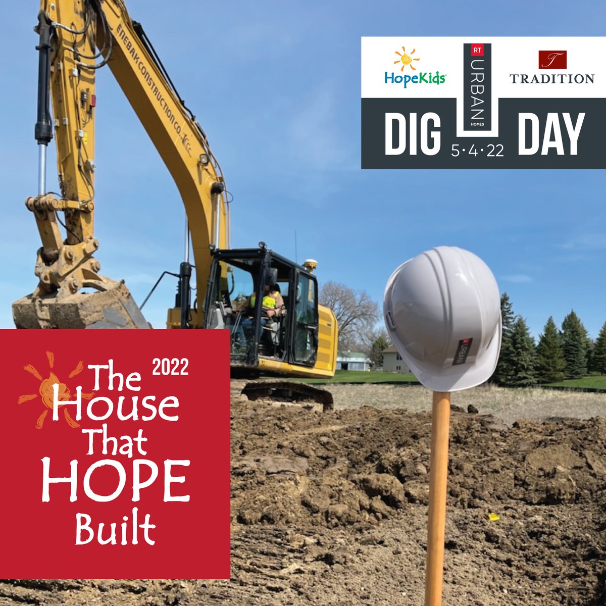 TraditionCo's tweet photo. Let the fun begin ππ It's #DIGDAY!
The 2022 House that Hope Built is being built in our new Huntersbrook community in Victoria, MN by @RTUrbanHomes with the generous support of our business partners, suppliers and subcontractors to benefit HopeKids MN. https://t.co/3WTCcvzn95