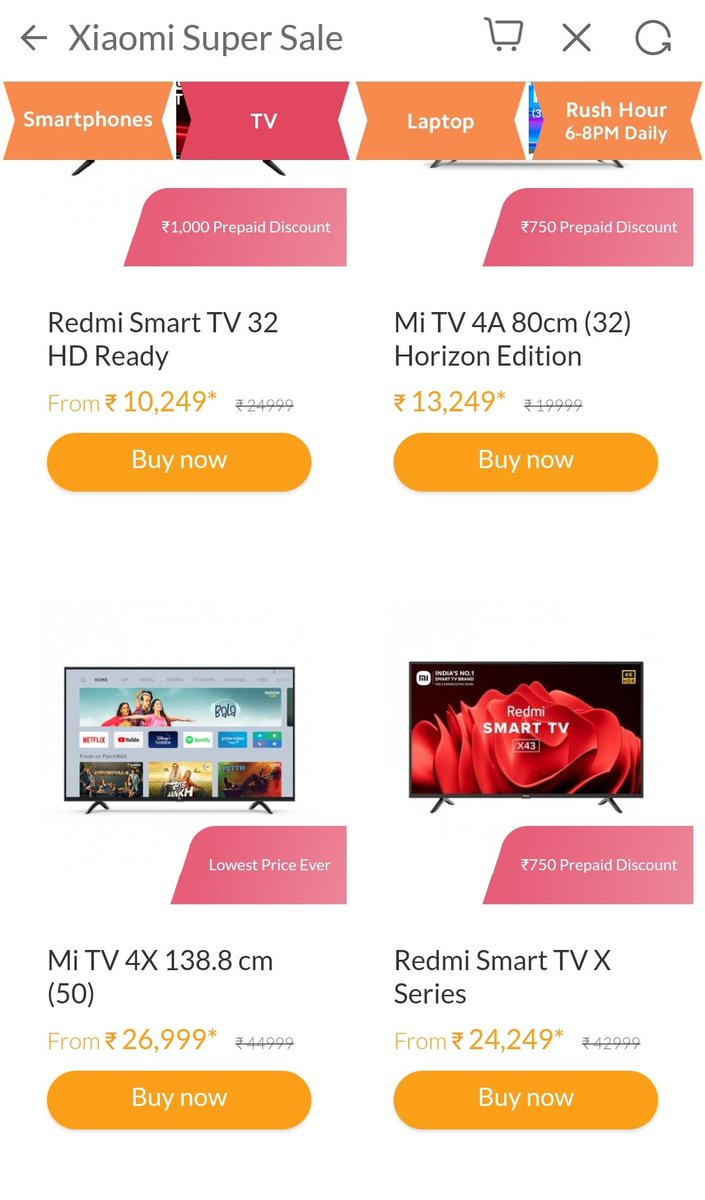 drkvtejaswi's tweet photo. @XiaomiIndia @Xiaomi is this how you cheat your customers? Display price ₹26,999 and selling price ₹39999! mitv4x55inch #xiaomisupersale https://t.co/ZiZQFa8ghA