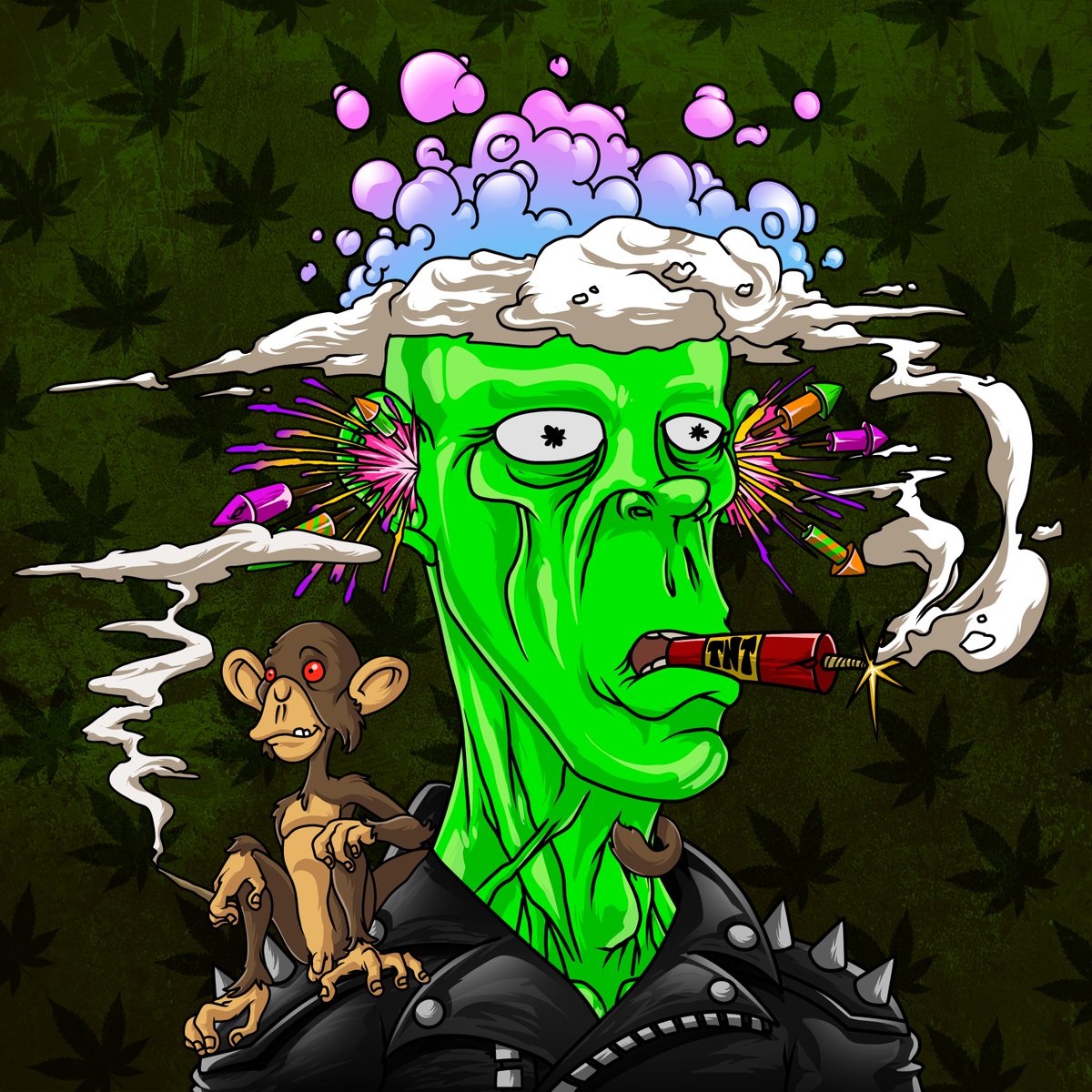 Tat2drockstar's tweet photo. Can't get enough of @smokeheadsnft .  Next lvls are gonna be insane.  Where my smokeheads fam at? https://t.co/R3iIlcEmlU