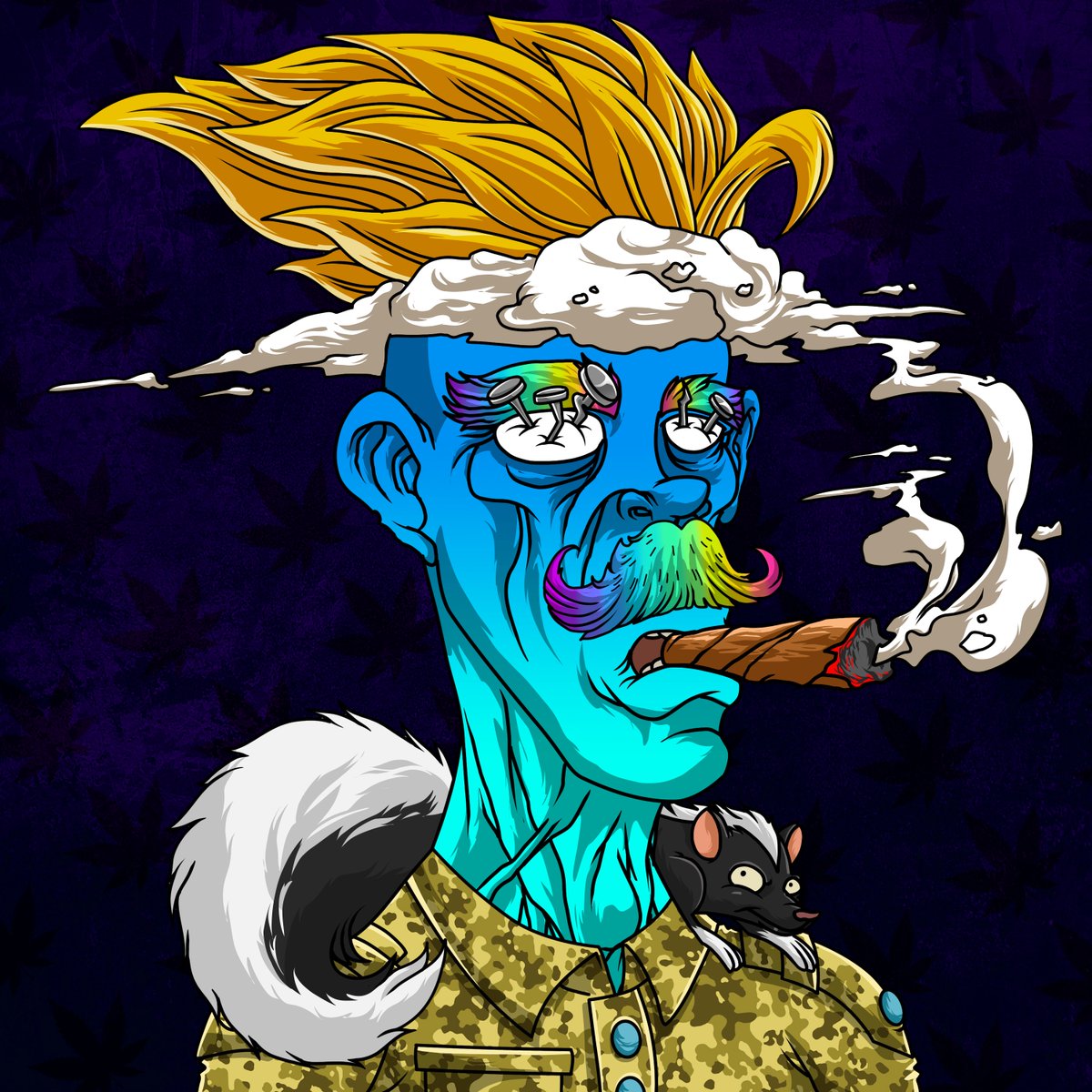 Tat2drockstar's tweet photo. Can't get enough of @smokeheadsnft .  Next lvls are gonna be insane.  Where my smokeheads fam at? https://t.co/R3iIlcEmlU