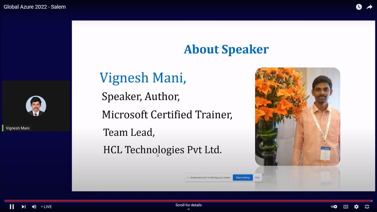 We are Live now : "𝐆𝐥𝐨𝐛𝐚𝐥 𝐀𝐳𝐮𝐫𝐞 2022-𝐈𝐧𝐝𝐢𝐚"
The next session has been started by Vignesh Mani delivering his session in Microsoft Azure Bot Service
Live Link here: bit.ly/3w8PADc
Kindly Join with us..
#GlobalAzure #gab2022 #msdevgeeks
#IndiaMVP #mvpbuzz