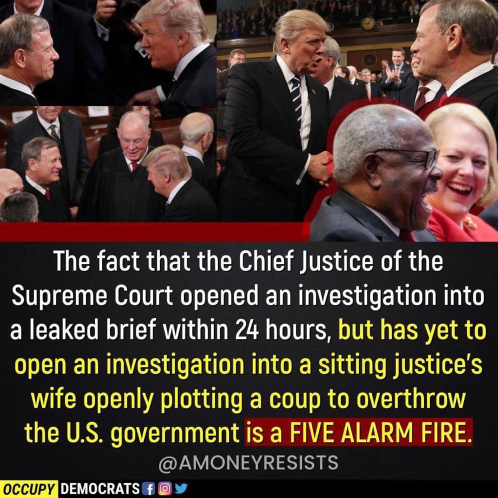 WilliamRich2012's tweet photo. @JMYBuckeye @OopsieWhimsy @BlackKnight10k IMHO, this is the story that needs to be investigated. Don’t let Roe v Wade distract from the Insurrection and it’s ties to SCOTUS via Ginny Thomas (wife of Justice Thomas) … we can walk &amp; chew gum at the same time … https://t.co/sRCy9StW9o