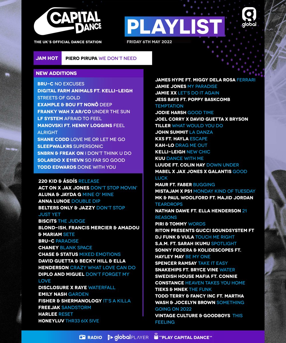 capitaldance's tweet photo. our new playlist is here 🤩

🆕 @IAMBRU_UK @digitalfarmanimals @kellileighuk @example @frankywahmusic @wearearco @manovskimusic1 @ShaneCodd_ @SLEEPWALKRS @SNBRNMUSIC @FREAKONmusic @solardomusic @toddedwards3000 @Pirupa ✨ https://t.co/xYi271r13S