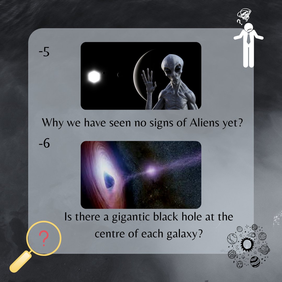 CheckedIt1's tweet photo. Top 6 Unsolved Mysteries of the Universe.

#physics #mystery #universe #blackhole #aliens #dimensions #antimatter #dimensions #darkmatter #time #checkedit #checked_it #educhecked https://t.co/qXnhm0e1K4