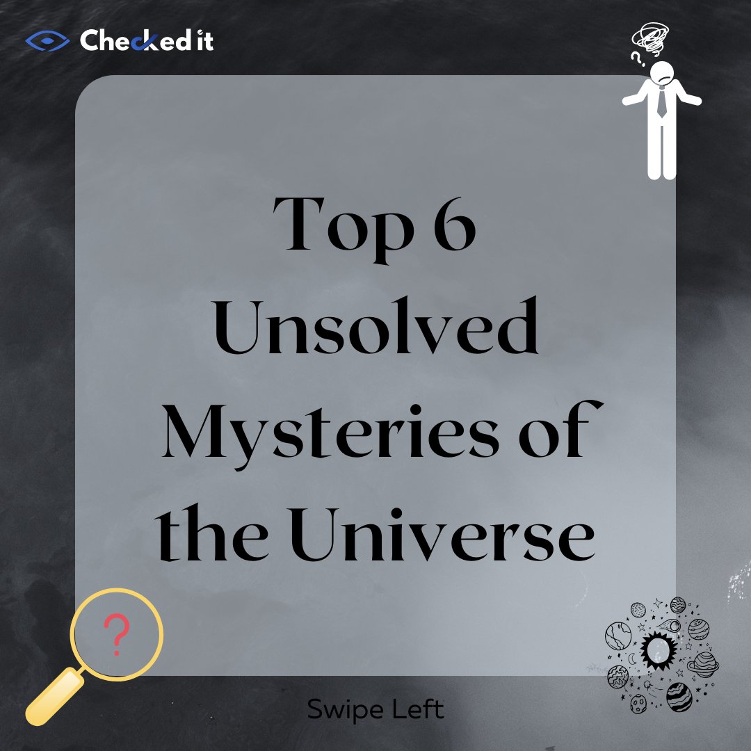 CheckedIt1's tweet photo. Top 6 Unsolved Mysteries of the Universe.

#physics #mystery #universe #blackhole #aliens #dimensions #antimatter #dimensions #darkmatter #time #checkedit #checked_it #educhecked https://t.co/qXnhm0e1K4
