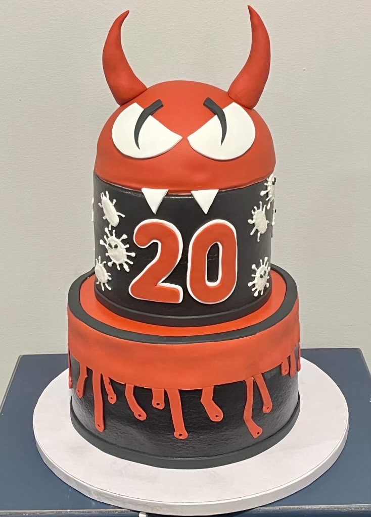 We're celebrating our 20th birthday today with this AWESOME ClamAV cake! Thanks to everyone who's been with us from the beginning.