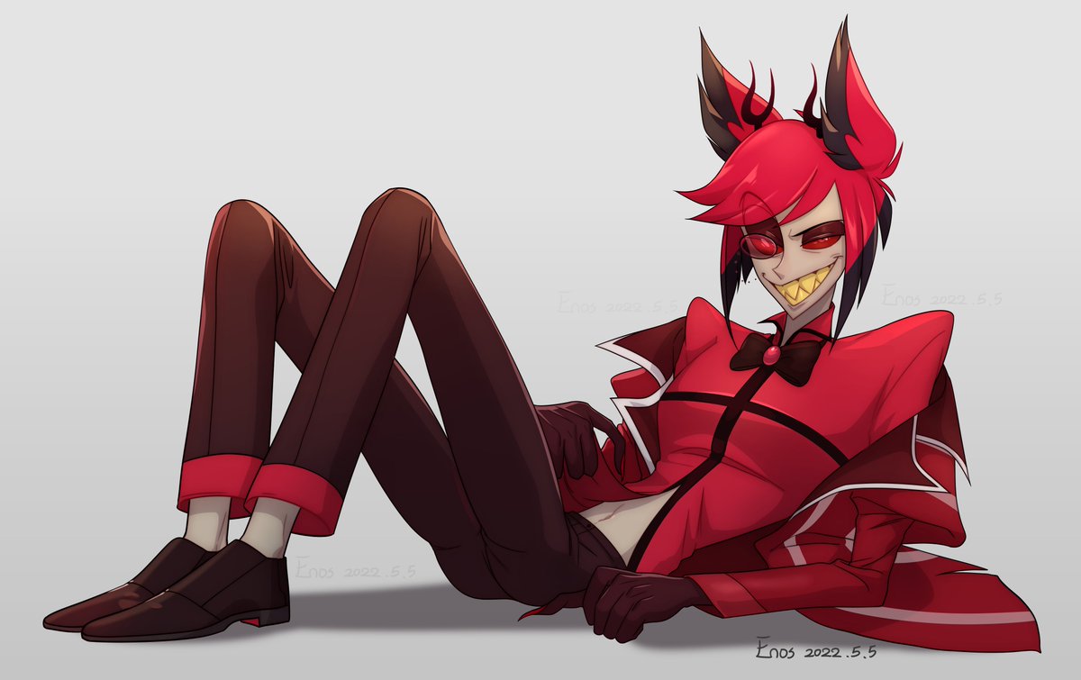 Anois1345's tweet photo. #Alastor 
#HazbinHotel 
#HazbinHotelAlastor 
大長腿 https://t.co/YPDMGShcCR