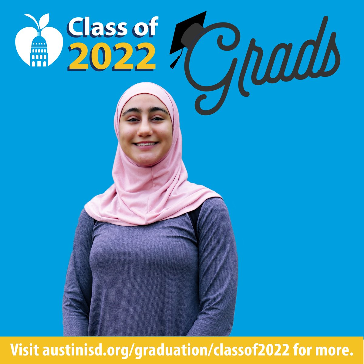 AustinISD's tweet photo. Today we highlight our #AISDGrad Aseel Rawashdeh from Anderson High School. Her story is the definition of scientific dedication. Read more about her and her journey through exploration, determination, and her love of science in the link here: https://t.co/C9xbDgFcD9 https://t.co/hhWEVNAKq9
