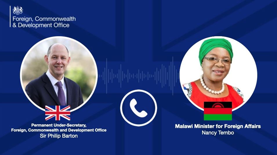 Philip Barton (@philiprbarton) on Twitter photo Good virtual visit to #Malawi yesterday. I spoke to FM <a href="/nancygtembo/">Nancy Tembo</a> about our bilateral relations, Ukraine, anti-corruption and economic development. 🇬🇧🇲🇼cooperation remains strong as we work together towards a healthier and more prosperous Malawi. Good virtual visit to #Malawi yesterday. I spoke to FM <a href="/nancygtembo/">Nancy Tembo</a> about our bilateral relations, Ukraine, anti-corruption and economic development. 🇬🇧🇲🇼cooperation remains strong as we work together towards a healthier and more prosperous Malawi.