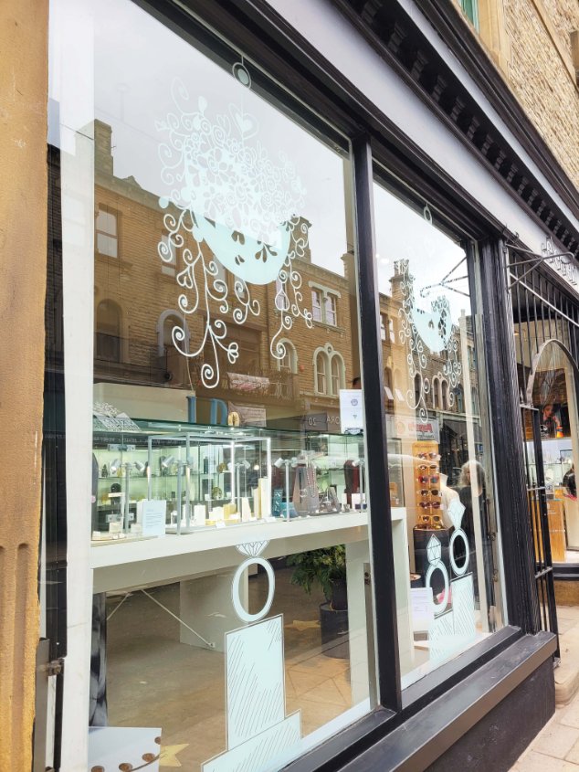 We liked it so we put a Vinyl Ring on it 💍 🎵
<a href="/helloelement/">Element Jewellery</a> 
For more examples of our window graphics, see our website
printbureau.co.uk