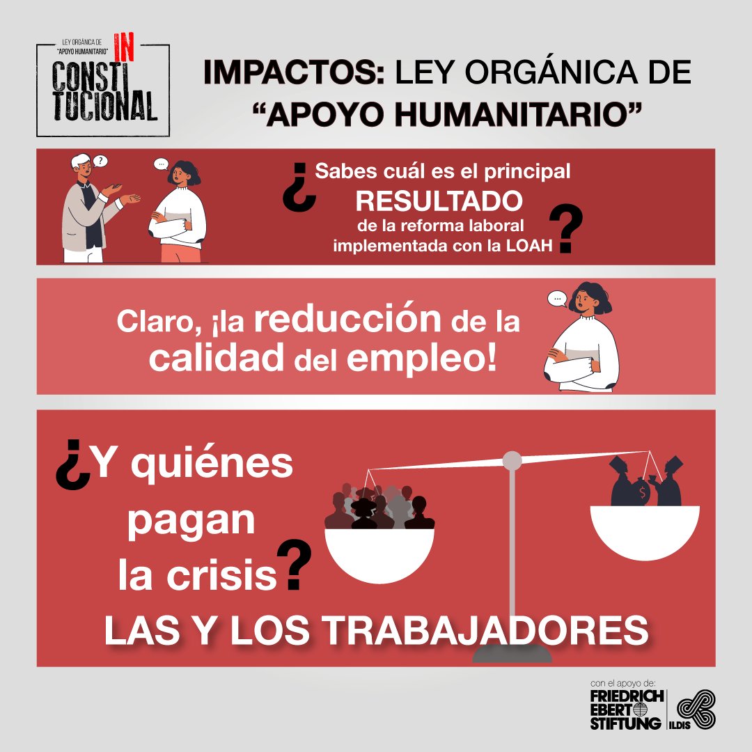 CentroTrabajoEc's tweet photo. 1. La Ley Orgánica de Apoyo Humanitario no "sostuvo el empleo" en Ecuador. Su regresión de derechos no cumplió este fin. Al contrario, lo que logró fue legalizar la degradación de la calidad de las condiciones del trabajo en Ecuador.
🧵👇🏽
#InconstitucionalidadLOAH https://t.co/JMQEtTP8Wm