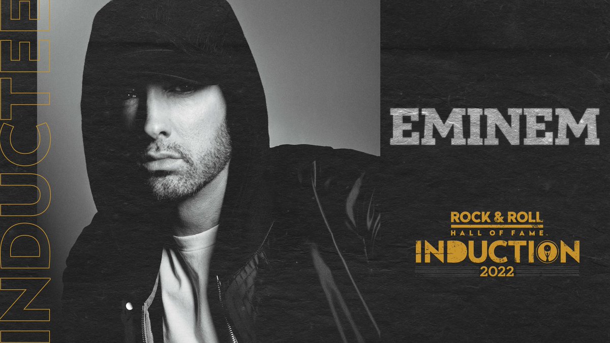 Rock & Roll Hall of Fame (@rockhall) on Twitter photo Unbridled controversy. Unparalleled talent. Unmatched superstardom. #RockHall2022 Inductee, <a href="/Eminem/">Marshall Mathers</a>. Unbridled controversy. Unparalleled talent. Unmatched superstardom. #RockHall2022 Inductee, <a href="/Eminem/">Marshall Mathers</a>.