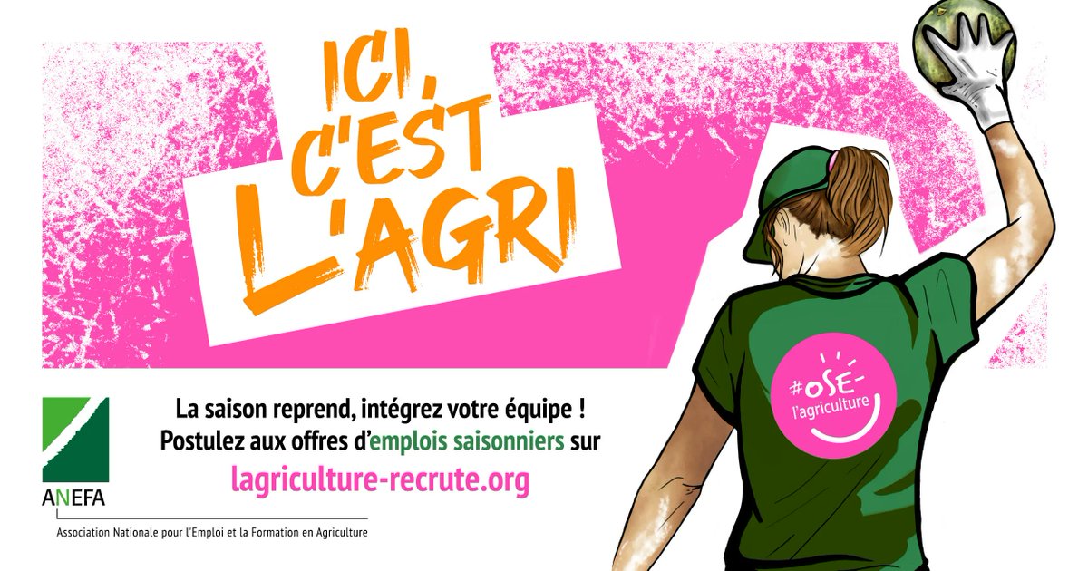🌞 Et si vous alliez travaillez dans les champs cet été ?
🤝 La saison reprend, intégrez votre équipe sur lagriculture-recrute.org !