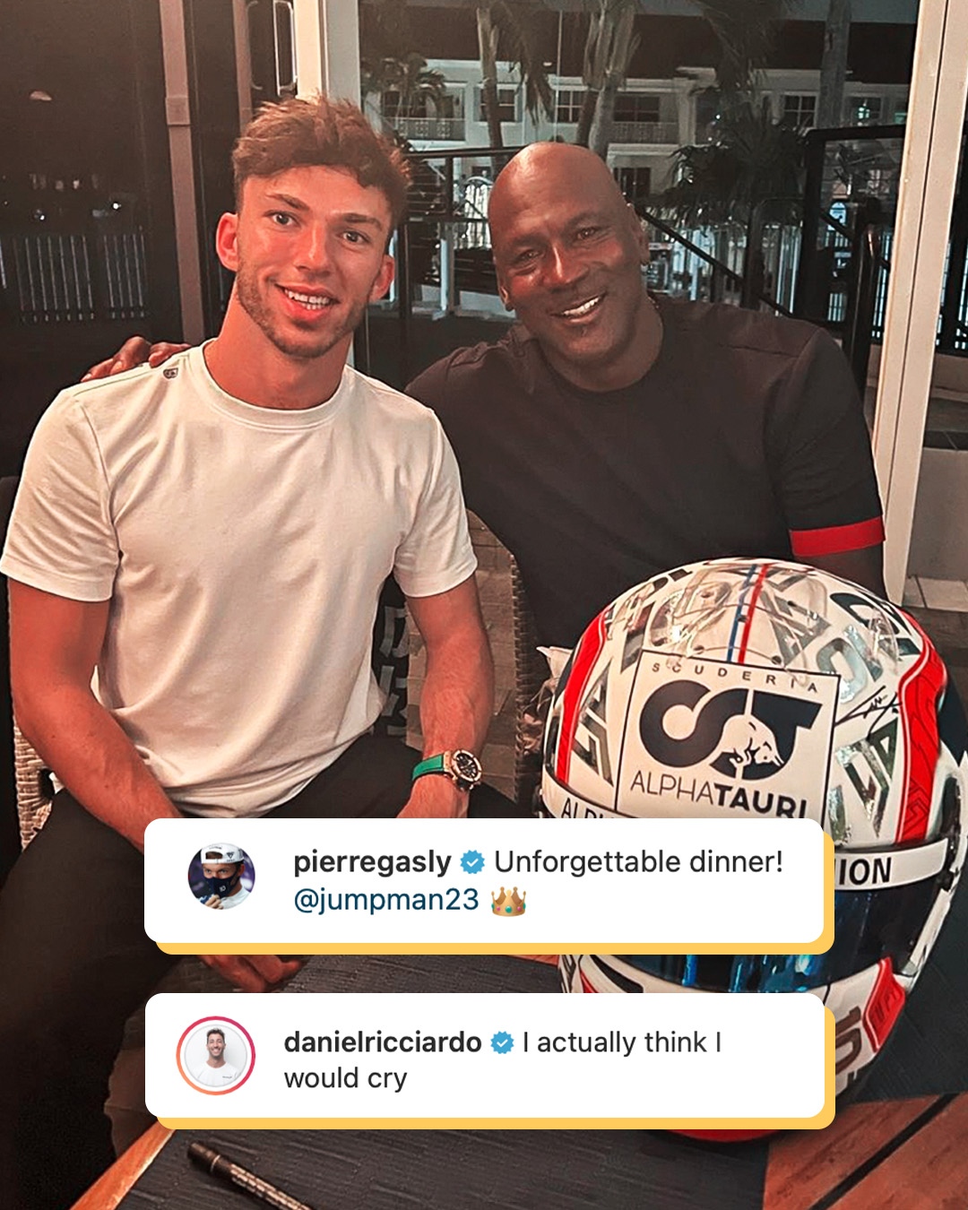 on Twitter "Pierre Gasly having dinner with basketball