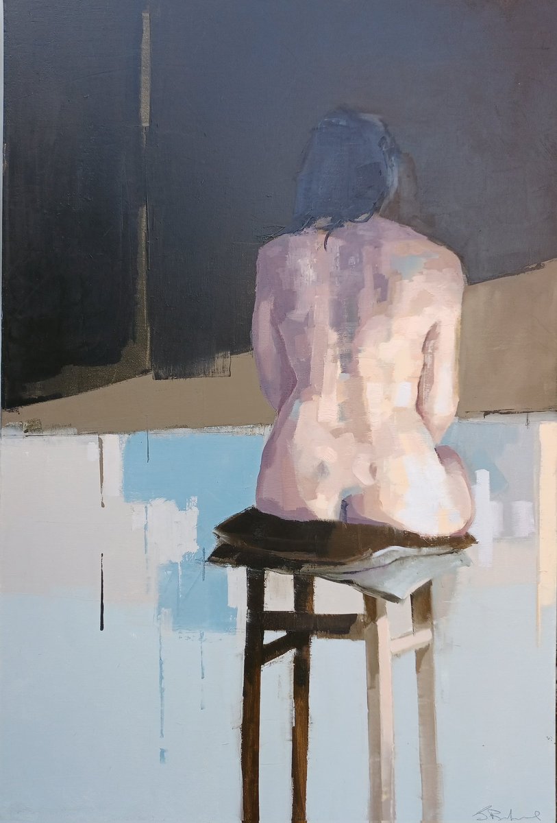 Seated nude. Oil on canvas. 90x60cm.
