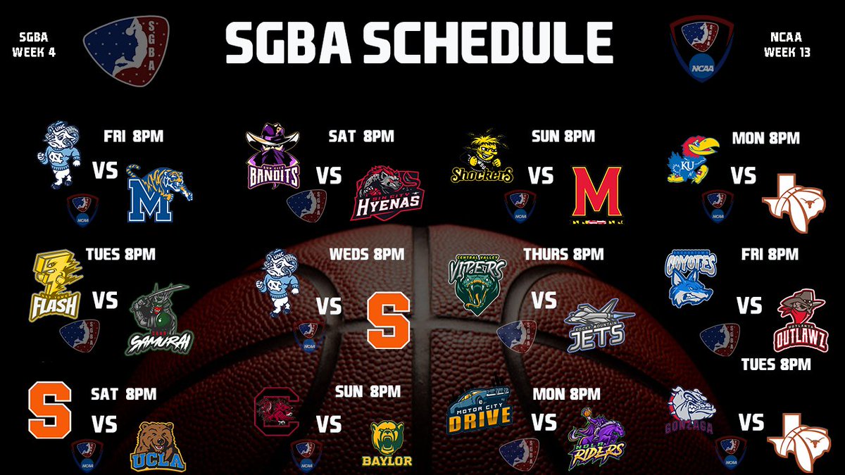 We are back! The SGBA is excited to announce that we recently added 60+ NEW NCAA User Submitted Players to our season. So, starting tomorrow we will have a full slate of NCAA and SGBA games over the next 12 days. Swing by the premieres and drop a Like👍 and a Sub. #SGBA #NBA2K22
