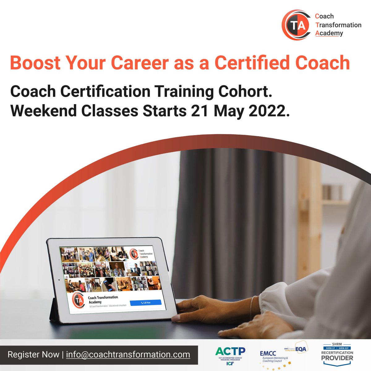 CTA_Coaching's tweet photo. Make life more meaningful with #coaching.
Coach Transformation weekend Coach Training Cohort starts 21 May 2022.
Explore more: https://t.co/tm9CfsHhjg

#onlineclasses #coachingonline #onlinelearning #transformation #coachtransformation https://t.co/cTyxDCmhAc