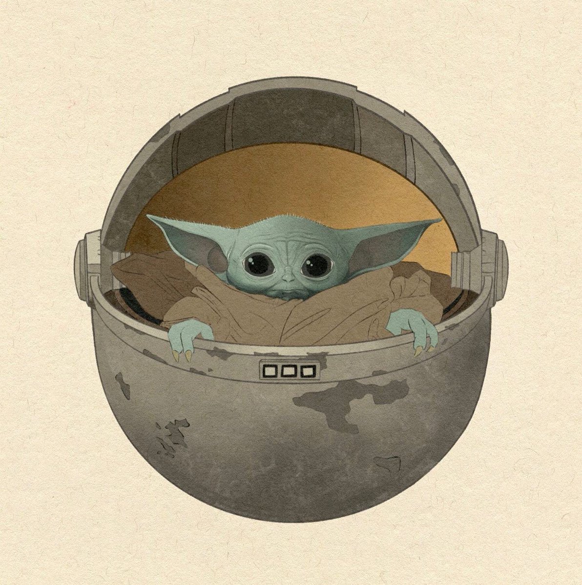 Here’s a #digitalillustration I’ve been working on of Baby Yoda! Love when  #workinprogresswednesday falls on #MayThe4th 

(Completely pretending I posted this yesterday👽)